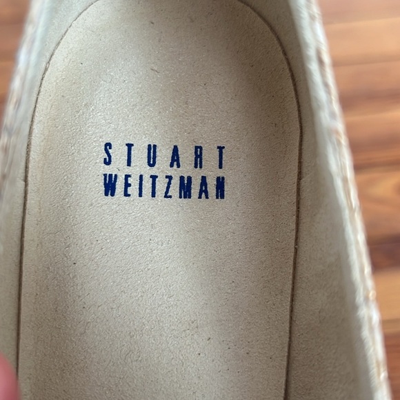 Stuart Weitzman Turquoise Blue and Silver Flat Espadrilles Women's Shoes - Sz 8 - Picture 7 of 11